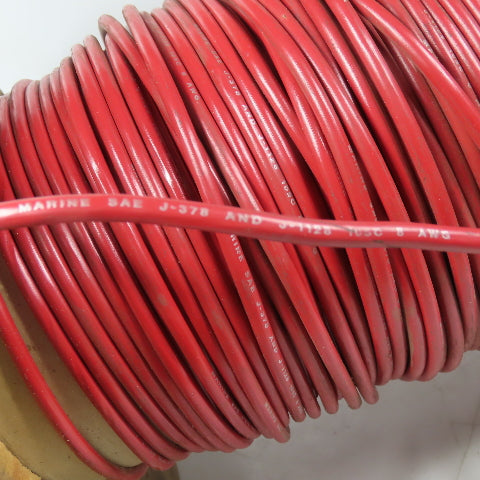 165' Marine SAE J-378 And J-1128 105C  8 AWG Red Stranded Wire