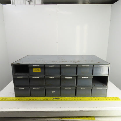 18-Slot Small Parts Nuts & Bolts Hardware Organizer Steel Cabinet 16-Drawers