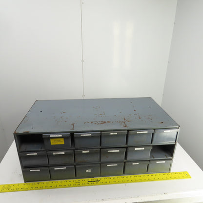 18-Slot Small Parts Nuts & Bolts Hardware Organizer Steel Cabinet 16-Drawers