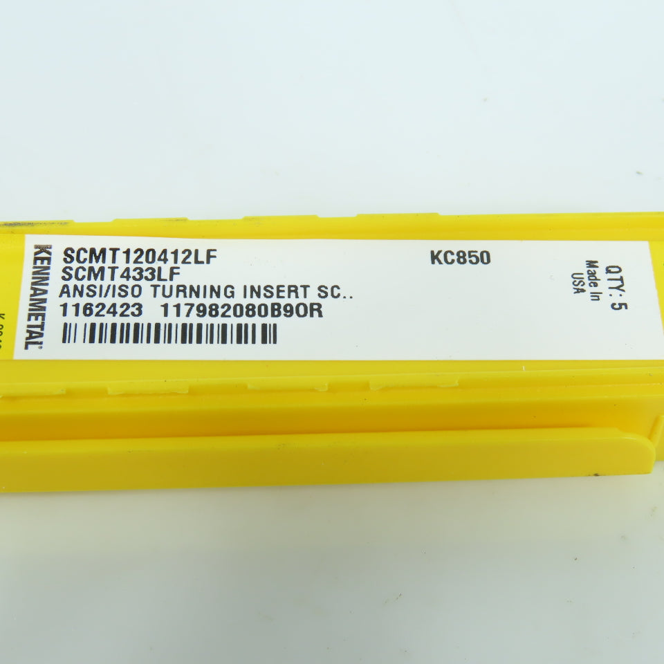 Kennametal SCMT120412LF Indexable Carbide Insert SCMT433LF KC850 Grade Lot of 6