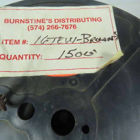 Brown Stranded TEW 16 AWG Copper Wire 1500'