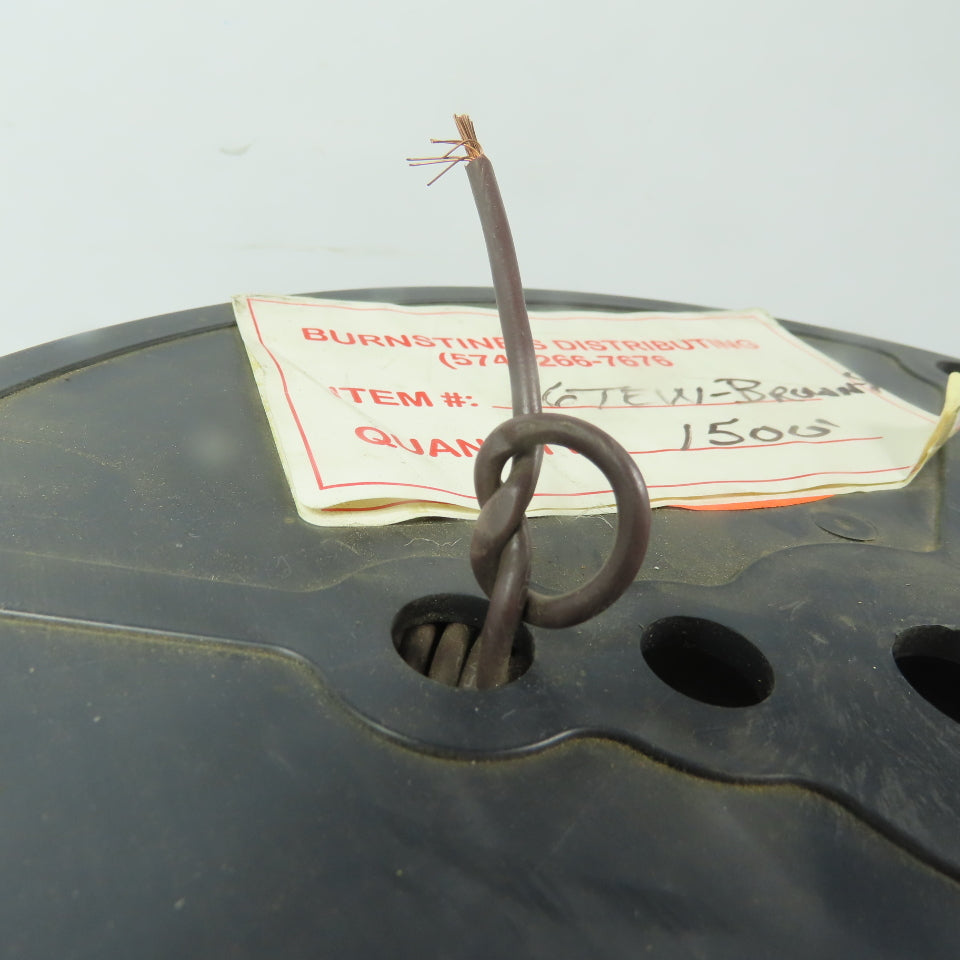 Brown Stranded TEW 16 AWG Copper Wire 1500'