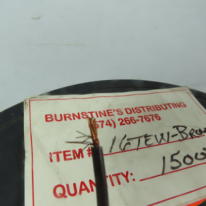 Brown Stranded TEW 16 AWG Copper Wire 1500'