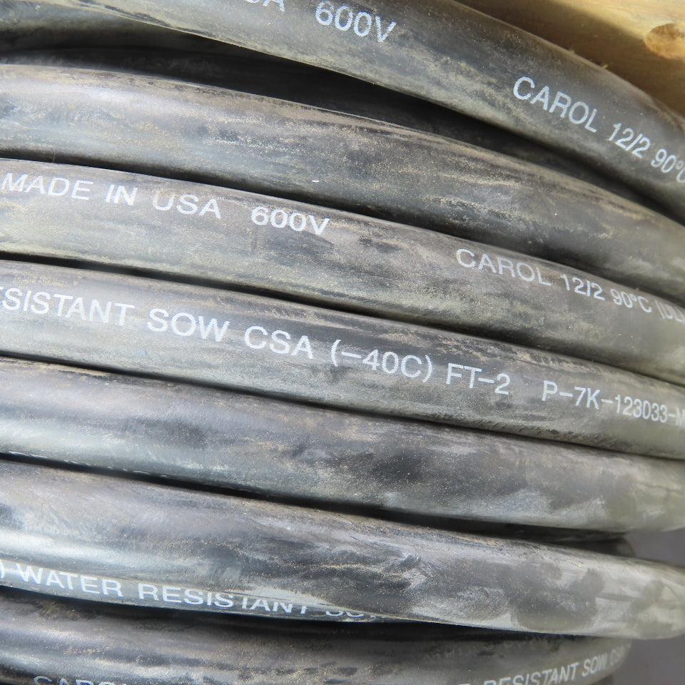 Carol Water Resistant 12/2 SOW CSA 12 AWG 600V Wire Cable 90'