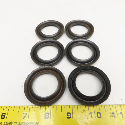 1-3/8" ID x 2-1/8" V Vee Packing 1/4" Thick Lot Of 6
