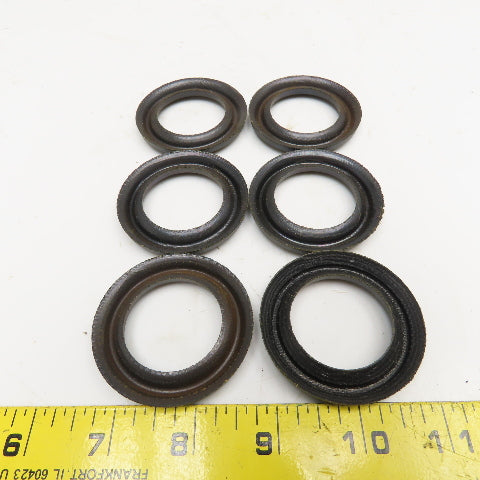 1-3/8" ID x 2-1/8" V Vee Packing 1/4" Thick Lot Of 6