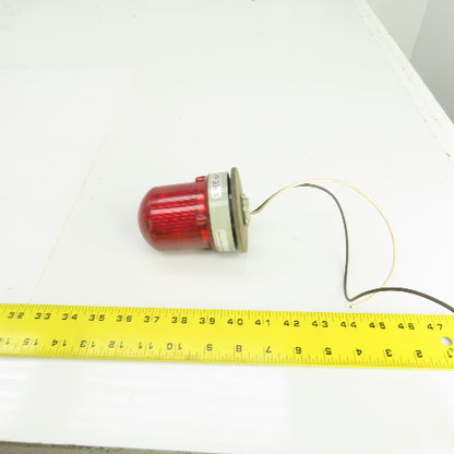 Edwards Signaling 104FLEDR-N5 Flashing Red LED Signal Beacon Light 120VAC