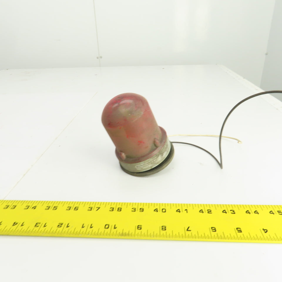 Edwards Signaling 104FLEDR-N5 Flashing Red LED Signal Beacon Light 120VAC