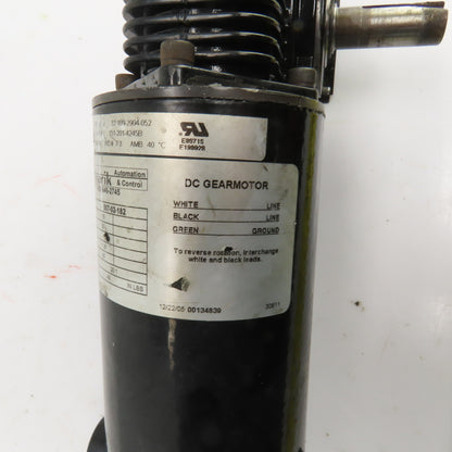 Minarik 507-02-182 20:1 Ratio Right Hand Gear Motor 90VDC 1/8HP 90RPM Out