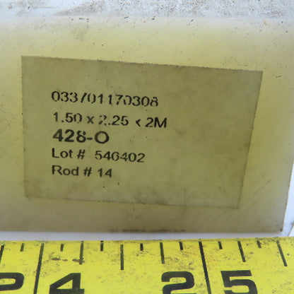 NATURAL UHMW BAR Machinable Plastic Flat Bar Stock 1-1/2"x2-1/4"x78"
