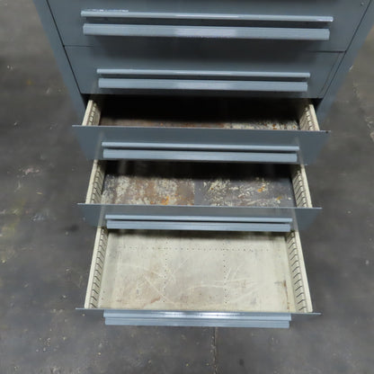 Lyon 7 Drawer Industrial Small Parts Tool Storage Shop Cabinet 30"x28"x44"