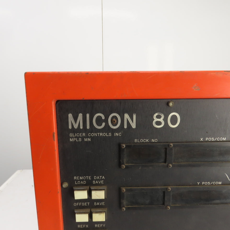 Slicer Controls Micon 80 Operator Control Display Panel