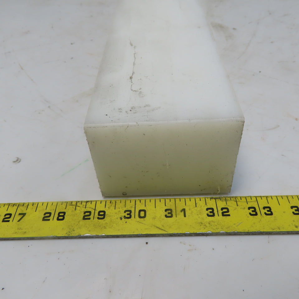 NATURAL UHMW BAR Machinable Plastic Flat Bar Stock 2-1/4" x 3-1/4" x 39"