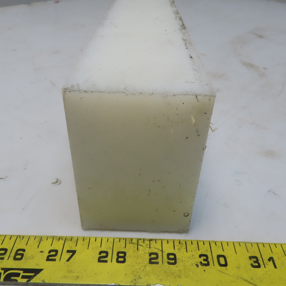 NATURAL UHMW BAR Machinable Plastic Flat Bar Stock 2-1/4" x 3-1/4" x 39"