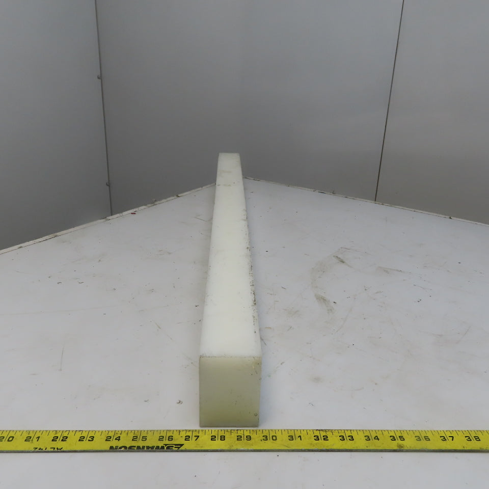 NATURAL UHMW BAR Machinable Plastic Flat Bar Stock 2-1/4" x 3-1/4" x 39"