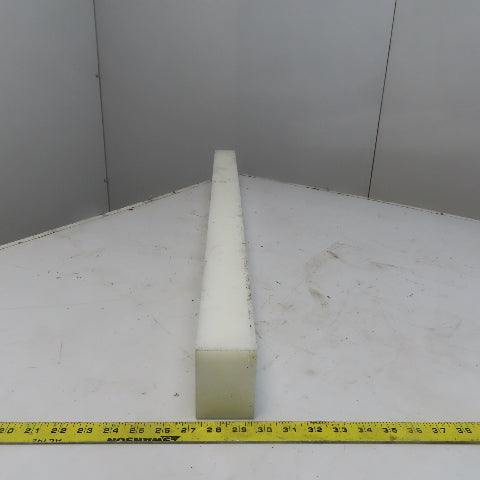NATURAL UHMW BAR Machinable Plastic Flat Bar Stock 2-1/4" x 3-1/4" x 39"