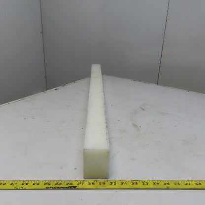 NATURAL UHMW BAR Machinable Plastic Flat Bar Stock 2-1/4" x 3-1/4" x 39"