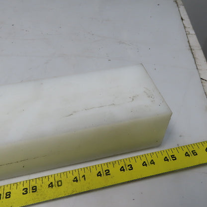 NATURAL UHMW BAR Machinable Plastic Flat Bar Stock 2-1/4" x 3-1/4" x 39"