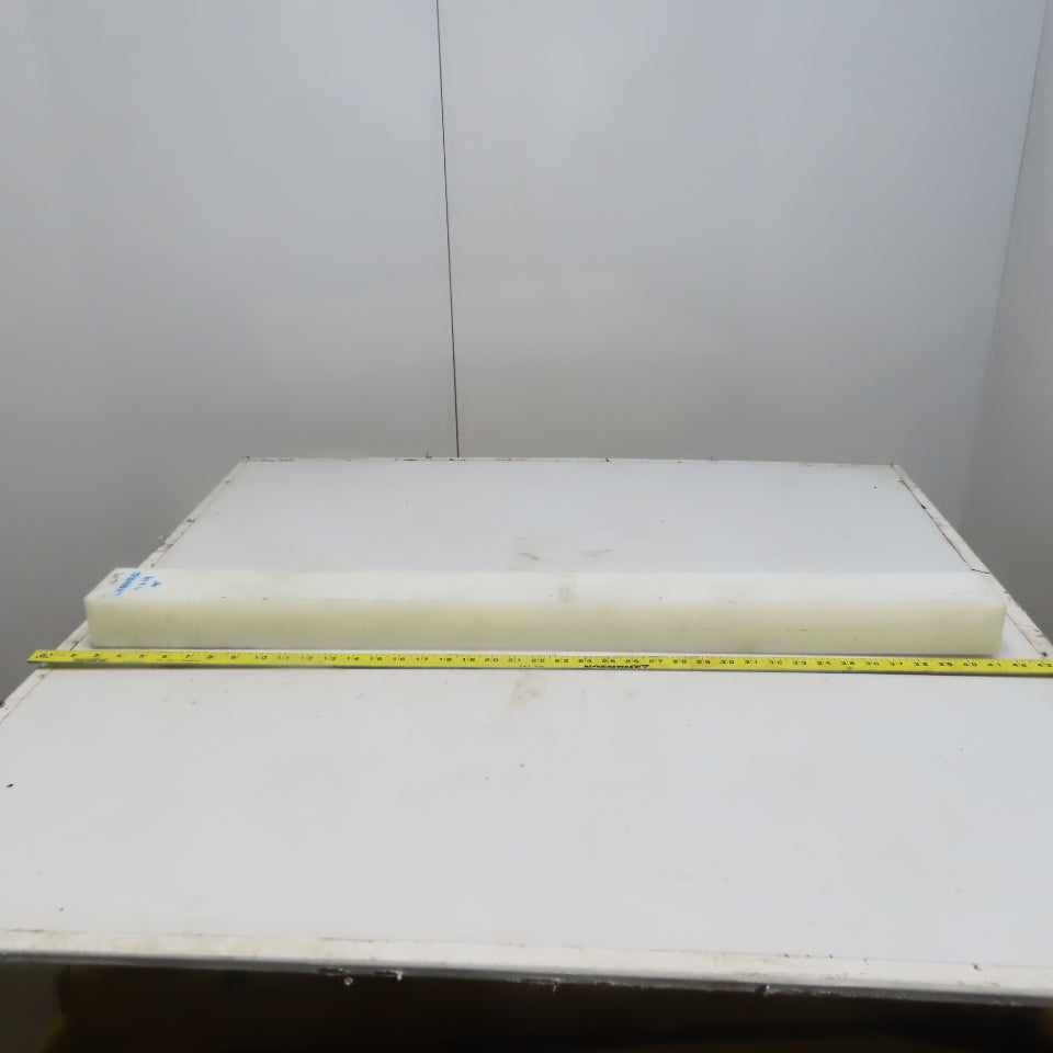 NATURAL UHMW BAR Machinable Plastic Flat Bar Stock 2-1/4" x 3-1/4" x 39"
