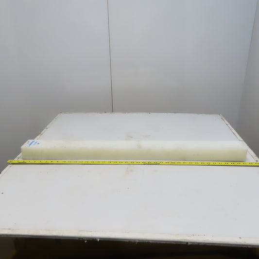 NATURAL UHMW BAR Machinable Plastic Flat Bar Stock 2-1/4" x 3-1/4" x 39"