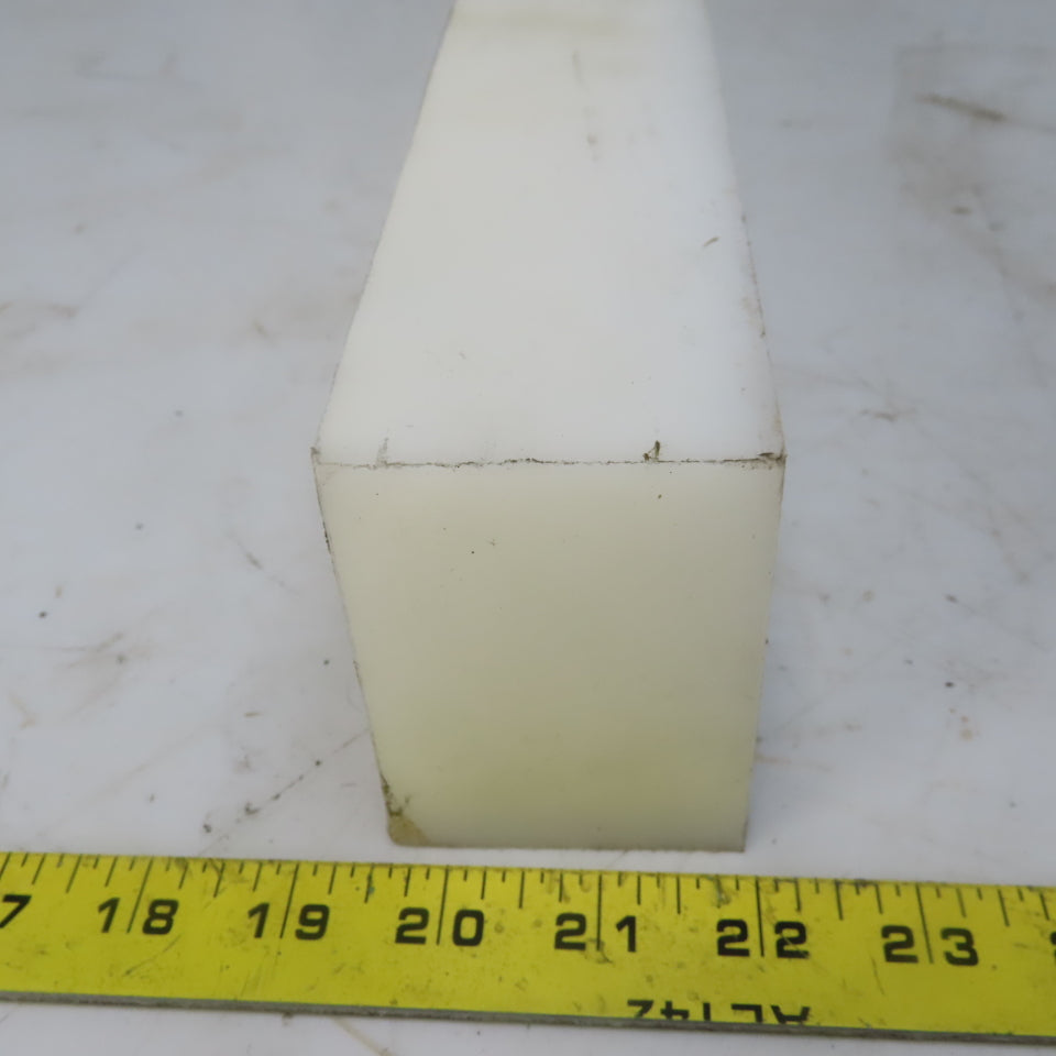 NATURAL UHMW BAR Machinable Plastic Flat Bar Stock 2-1/4" x 3-1/4" x 22"