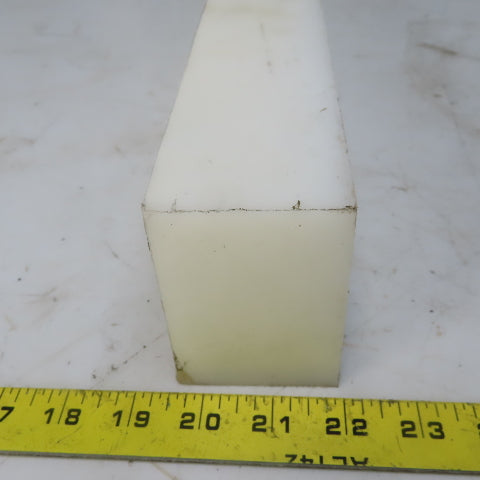 NATURAL UHMW BAR Machinable Plastic Flat Bar Stock 2-1/4" x 3-1/4" x 22"