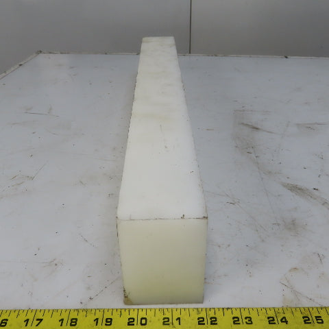 NATURAL UHMW BAR Machinable Plastic Flat Bar Stock 2-1/4" x 3-1/4" x 22"