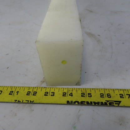 NATURAL UHMW BAR Machinable Plastic Flat Bar Stock 2" x 3" x 25*