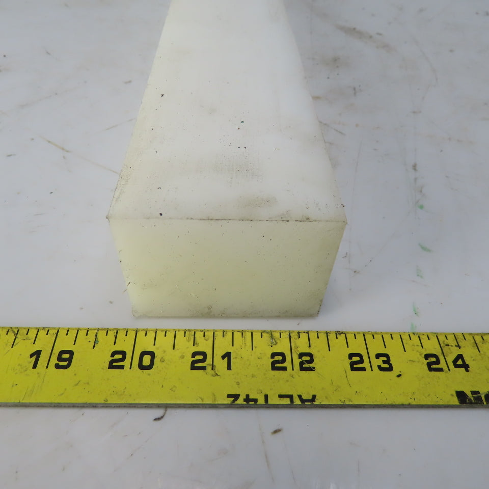 NATURAL UHMW BAR Machinable Plastic Flat Bar Stock 1-3/4" x 2-1/2" x 39*