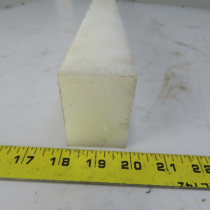 NATURAL UHMW BAR Machinable Plastic Flat Bar Stock 1-3/4" x 2-1/2" x 39*