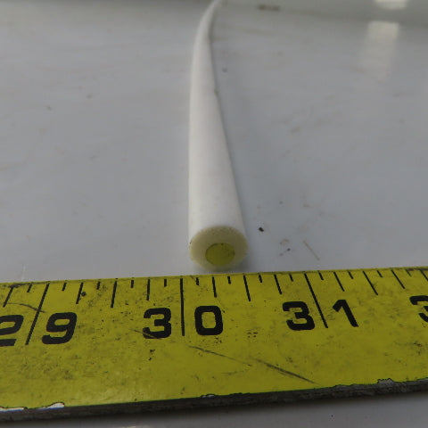 PTFE White Plastic Rod 1/2" Diameter x 60*