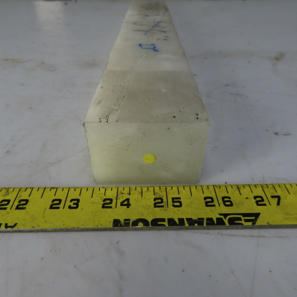 NATURAL UHMW BAR Machinable Plastic Flat Bar Stock 1-1/2" x 2-1/4" x 26*