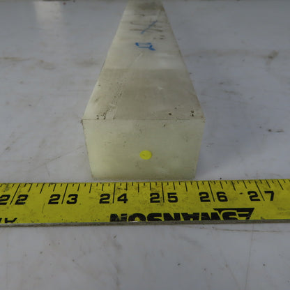 NATURAL UHMW BAR Machinable Plastic Flat Bar Stock 1-1/2" x 2-1/4" x 26*