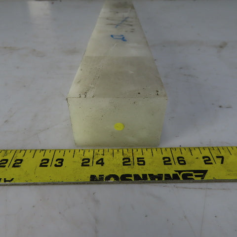 NATURAL UHMW BAR Machinable Plastic Flat Bar Stock 1-1/2" x 2-1/4" x 26*