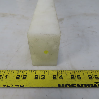 NATURAL UHMW BAR Machinable Plastic Flat Bar Stock 1-1/2" x 2-1/4" x 26*