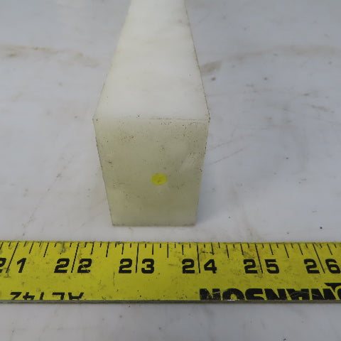 NATURAL UHMW BAR Machinable Plastic Flat Bar Stock 1-1/2" x 2-1/4" x 26*