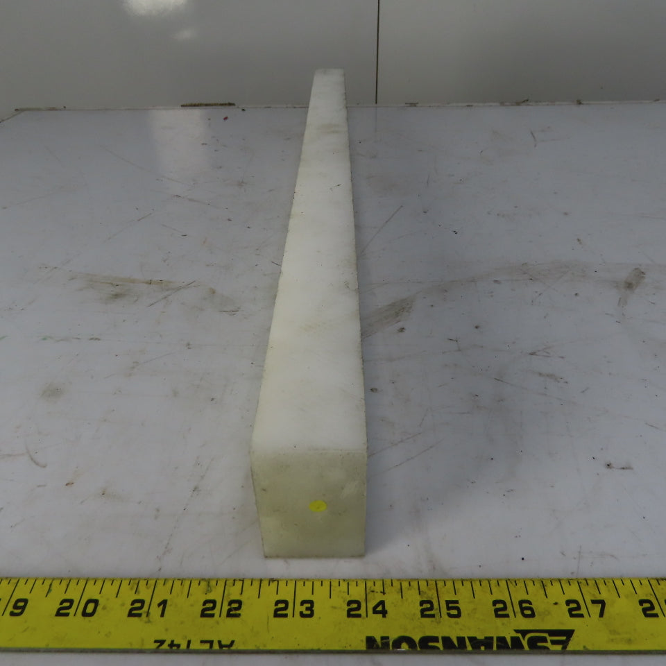 NATURAL UHMW BAR Machinable Plastic Flat Bar Stock 1-1/2" x 2-1/4" x 26*
