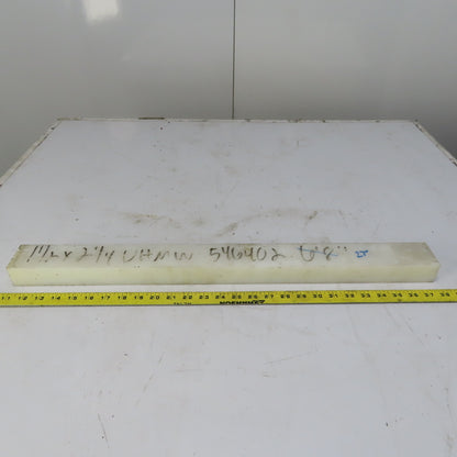 NATURAL UHMW BAR Machinable Plastic Flat Bar Stock 1-1/2" x 2-1/4" x 26*
