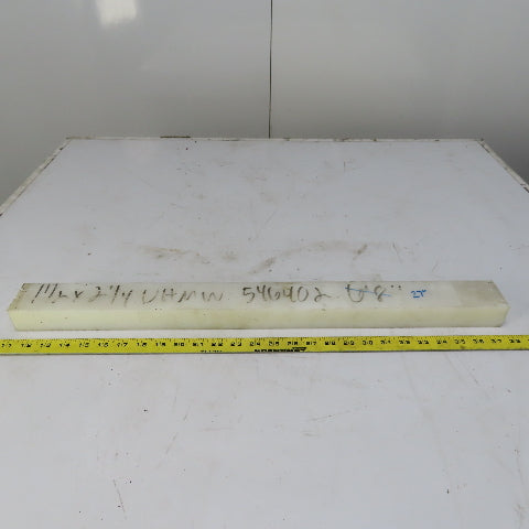 NATURAL UHMW BAR Machinable Plastic Flat Bar Stock 1-1/2" x 2-1/4" x 26*
