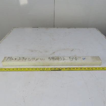 NATURAL UHMW BAR Machinable Plastic Flat Bar Stock 1-1/2" x 2-1/4" x 26*