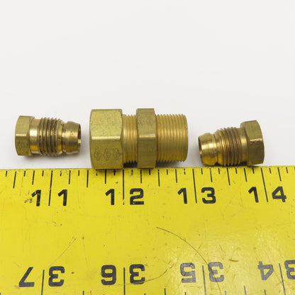 3/8" Compression Pilot Tube Brass Bulkhead Union