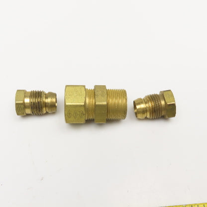 3/8" Compression Pilot Tube Brass Bulkhead Union