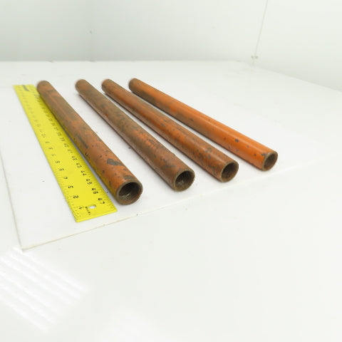 20" OAL Threaded ID Steel Pipe Extension Tube Barrel 1"-8 TPI 1-1/2" OD Lot Of 4