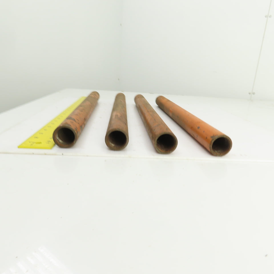 20" OAL Threaded ID Steel Pipe Extension Tube Barrel 1"-8 TPI 1-1/2" OD Lot Of 4