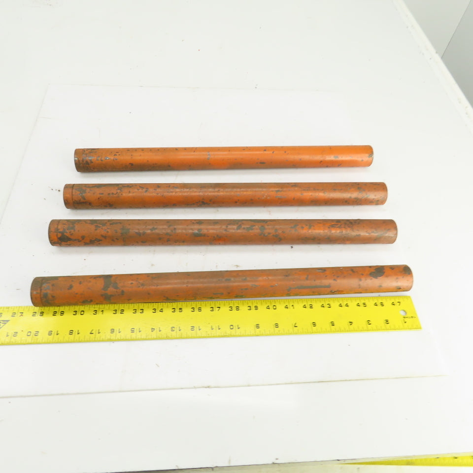 20" OAL Threaded ID Steel Pipe Extension Tube Barrel 1"-8 TPI 1-1/2" OD Lot Of 4