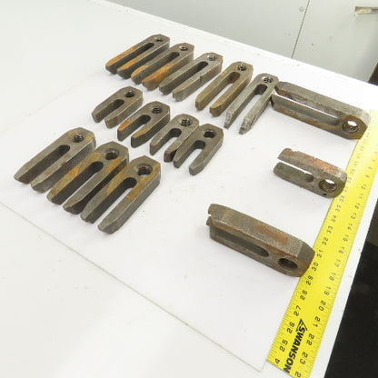 Machinist Strap Down U-Shaped Clamps W/1"-8 TPI Hole Misc. Sizes Lot Of 15