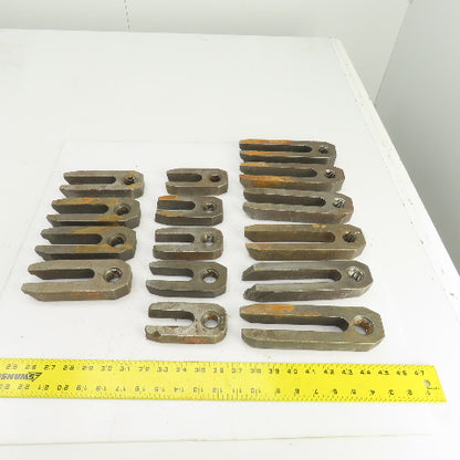 Machinist Strap Down U-Shaped Clamps W/1"-8 TPI Hole Misc. Sizes Lot Of 15