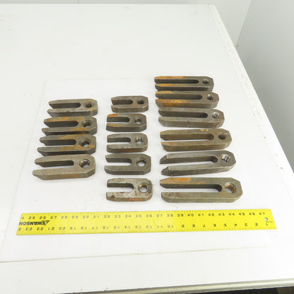 Machinist Strap Down U-Shaped Clamps W/1"-8 TPI Hole Misc. Sizes Lot Of 15