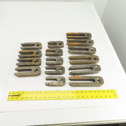 Machinist Strap Down U-Shaped Clamps W/1"-8 TPI Hole Misc. Sizes Lot Of 15