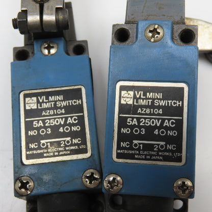 Matsushita AZ8014 5A 250V VL Mini Limit Switch Lot Of 2